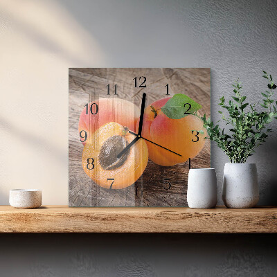 Orologio quadrato in vetro Albicocche