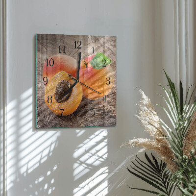 Orologio quadrato in vetro Albicocche