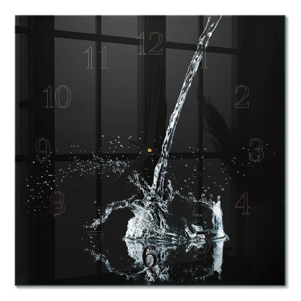 Quadrato orologio da parete Acqua