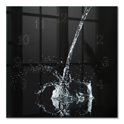 Quadrato orologio da parete Acqua