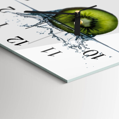 Quadrato orologio in vetro decorativo Kiwi