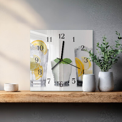 Orologio quadrato in vetro Agrumi