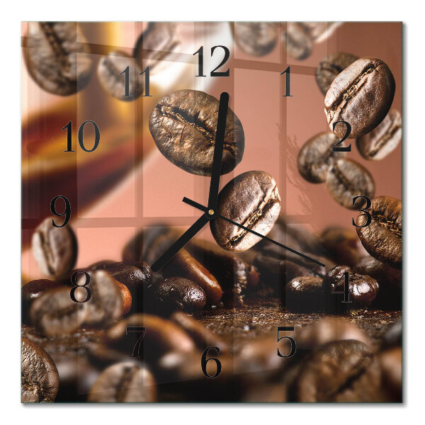 Orologio quadrato Chicchi di caffè