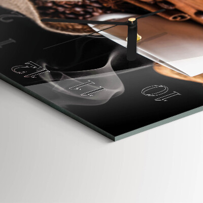 Quadrato orologio da parete Caffè