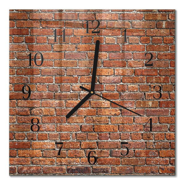 Quadrato orologio in vetro decorativo Mattone