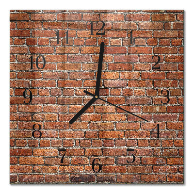 Quadrato orologio in vetro decorativo Mattone