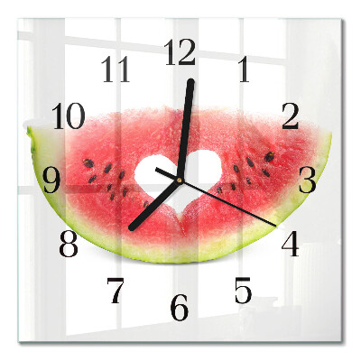 Quadrato orologio in vetro decorativo Anguria