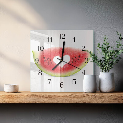 Quadrato orologio in vetro decorativo Anguria