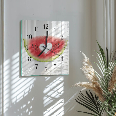 Quadrato orologio in vetro decorativo Anguria