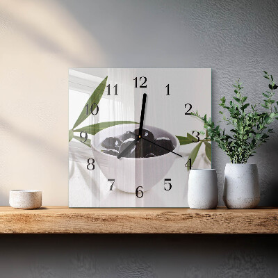 Orologio quadrato in vetro Olive