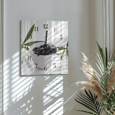 Orologio quadrato in vetro Olive
