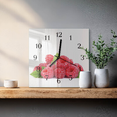 Quadrato orologio da parete Lamponi