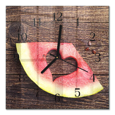 Quadrato orologio in vetro decorativo Anguria