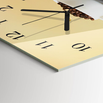 Quadrato orologio da parete Caffè