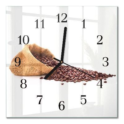 Orologio quadrato Chicchi di caffè