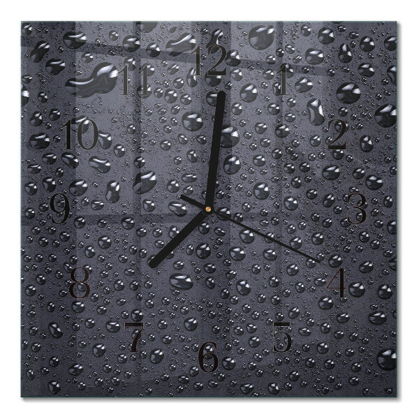 Orologio quadrato in vetro Gocce