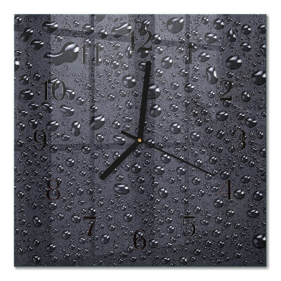 Orologio quadrato in vetro Gocce