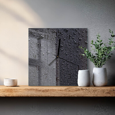 Orologio quadrato in vetro Gocce