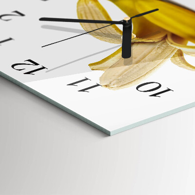 Quadrato orologio da parete Banane