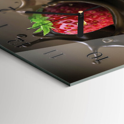 Quadrato orologio in vetro decorativo Cioccolato