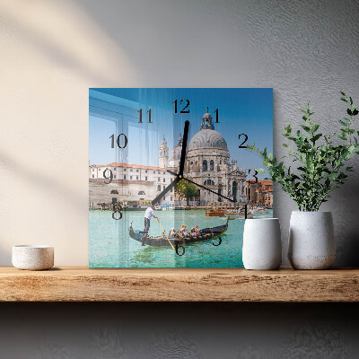 Quadrato orologio in vetro decorativo Venezia