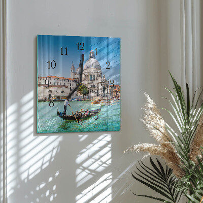 Quadrato orologio in vetro decorativo Venezia