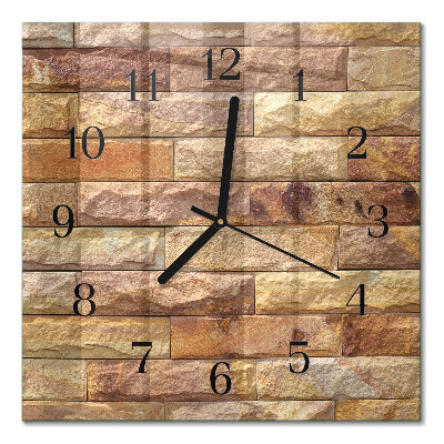 Quadrato orologio in vetro decorativo Mattone