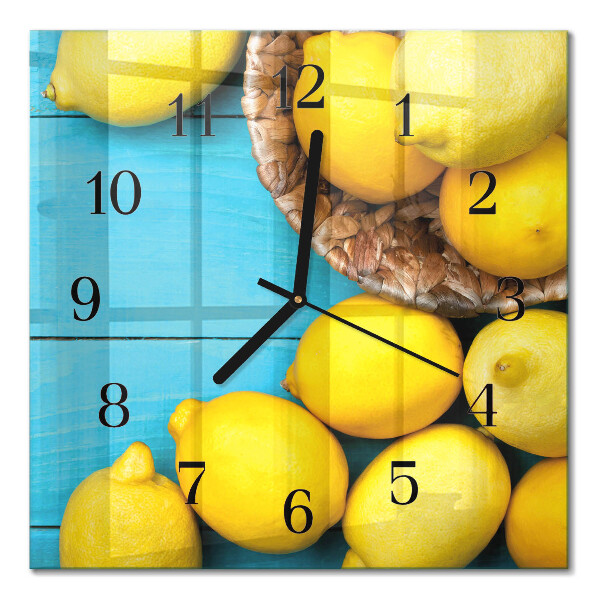 Quadrato orologio in vetro decorativo Limoni
