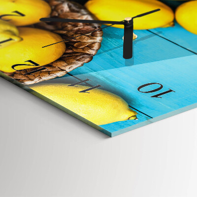 Quadrato orologio in vetro decorativo Limoni