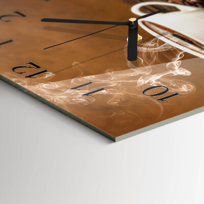 Orologio quadrato in vetro Caffè