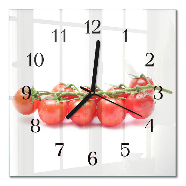 Orologio quadrato in vetro Pomodori