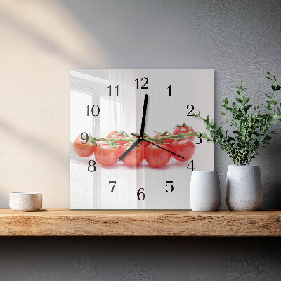 Orologio quadrato in vetro Pomodori