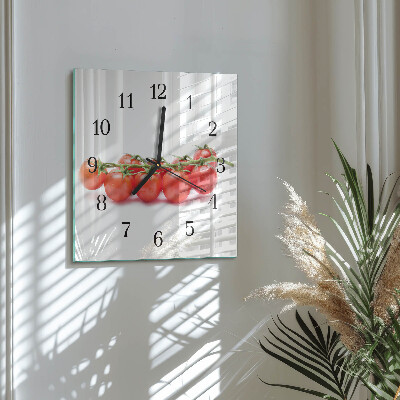 Orologio quadrato in vetro Pomodori