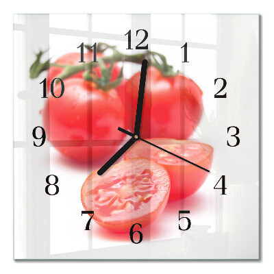 Quadrato orologio da parete Pomodori