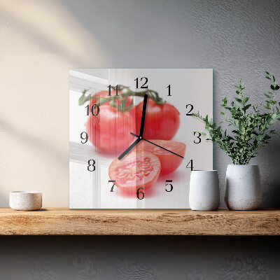 Quadrato orologio da parete Pomodori