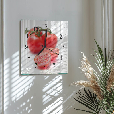 Quadrato orologio da parete Pomodori