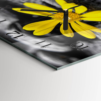 Orologio quadrato in vetro Fiore