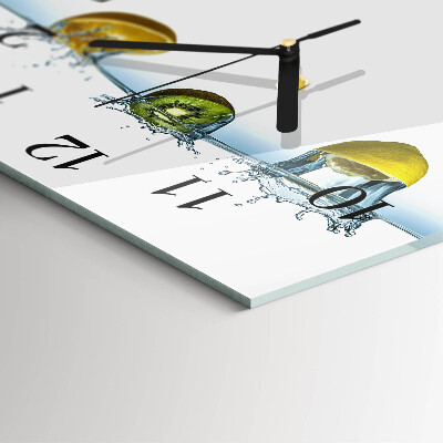 Quadrato orologio in vetro decorativo Kiwi