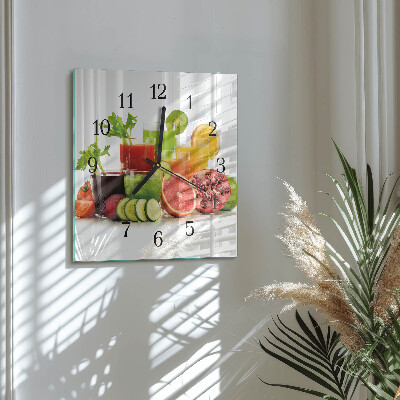 Quadrato orologio da parete Succhi di frutta