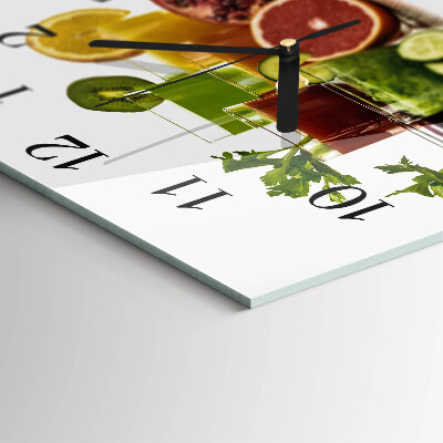 Quadrato orologio da parete Succhi di frutta
