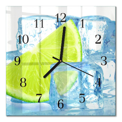 Orologio quadrato in vetro Ghiaccio al lime