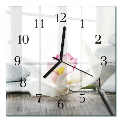 Orologio quadrato Orchidea