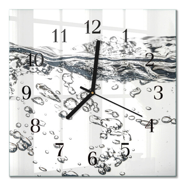 Quadrato orologio in vetro decorativo Acqua