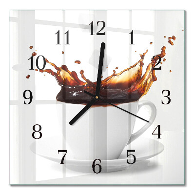 Orologio quadrato Caffè