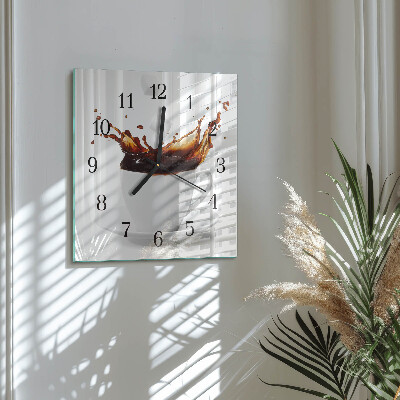 Orologio quadrato Caffè