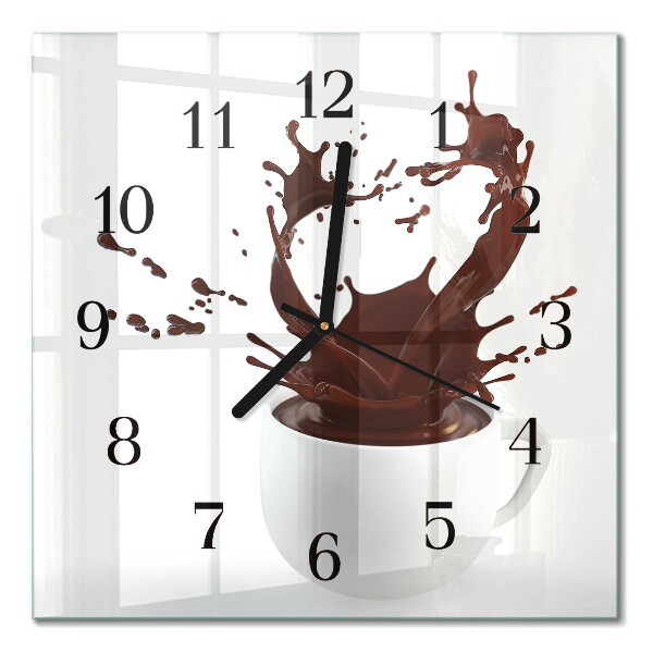 Orologio quadrato Caffè
