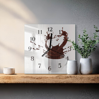 Orologio quadrato Caffè