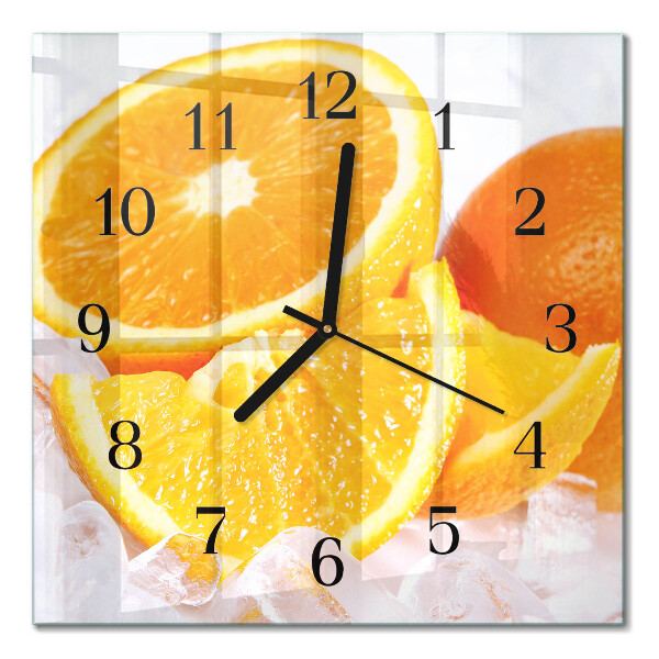 Orologio quadrato in vetro Arance