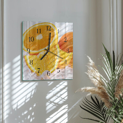 Orologio quadrato in vetro Arance