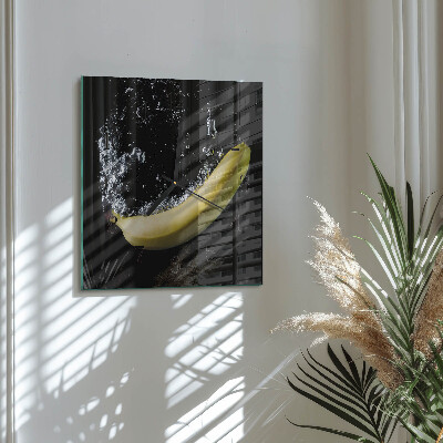 Quadrato orologio da parete Banana
